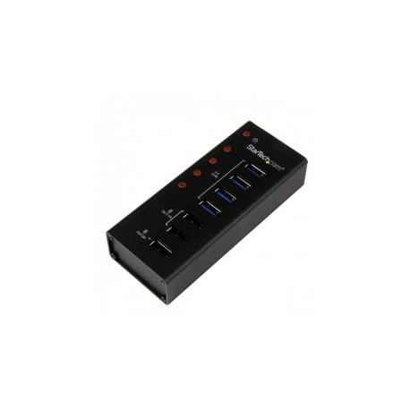 Startech.com Hub ST4300U3C3, 3x USB 2.0, 4x USB 3.0, 5000 Mbits, Negro