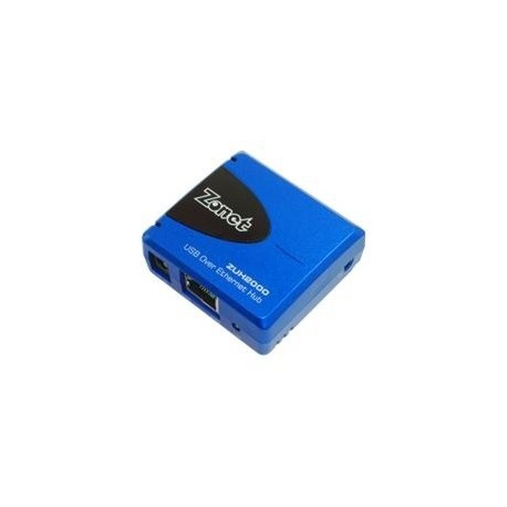 Zonet Hub USB over Ethernet, 4 Puertos, 480 Mbits, Azul