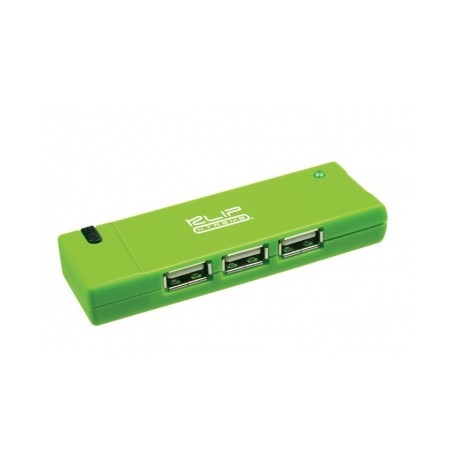 Klip Xtreme Hub KUH-400G, USB 2.0, 4 Puertos, 480 Mbit/s, Verde