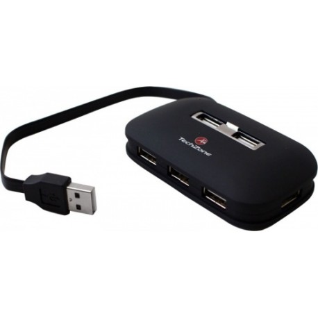 TechZone Hub TZH07, USB 2.0, 7 Puertos, 480 Mbit/s