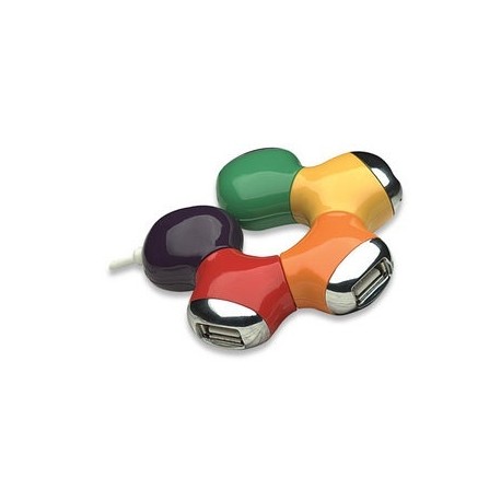 Manhattan Hub Flexible USB 2.0, 4 Puertos, 480 Mbit/s, Diseño Flor Multicolor