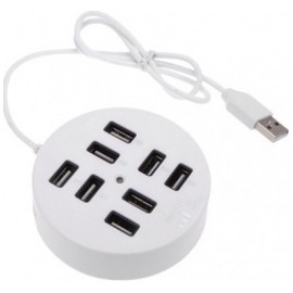 BRobotix Hub USB 2.0, 8 Puertos, Blanco