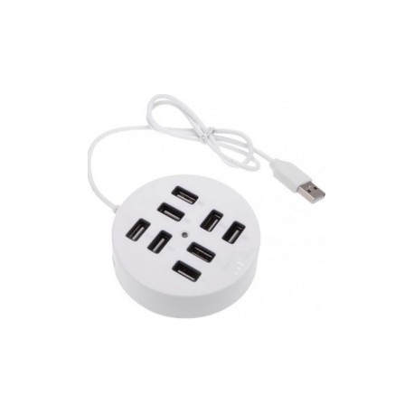 BRobotix Hub USB 2.0, 8 Puertos, Blanco