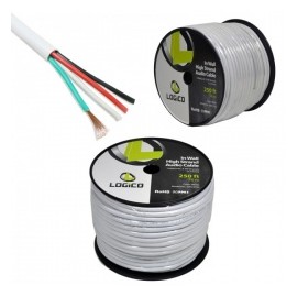 Logico Bobina de Cable de Audio, 76 Metros, Blanco