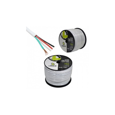 Logico Bobina de Cable de Audio, 76 Metros, Blanco