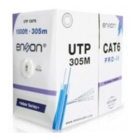 Enson Bobina de Cable UTP Cat6 4 Pares, 305 Metros, Gris