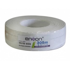 Enson Bobina de Cable para Alarma, 305 Metros, Blanco