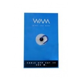 WAM Bobina de Cable Cat5e UTP, 305 Metros, Azul