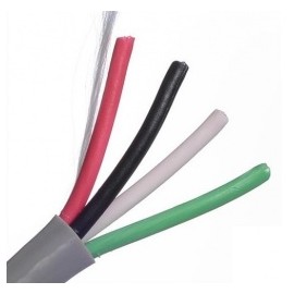 Belden Bobina de Cable Blindado, 4 Conductores, 305 Metros, Gris