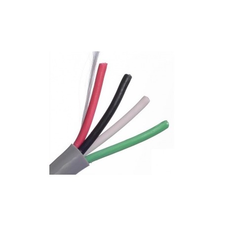 Belden Bobina de Cable Blindado, 4 Conductores, 305 Metros, Gris