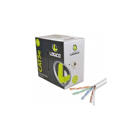 Logico Bobina de Cable Cat5e UTP C5EU2302, 305 Metros, Blanco