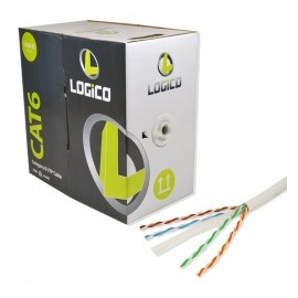 Logico Bobina de Cable Cat6 UTP C6EU2802, 305 Metros, Blanco