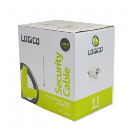 Logico Bobina de Cable Alarma AWG, 305 Metros, Blanco