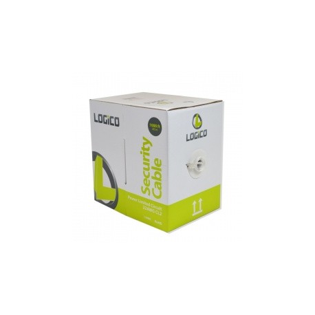 Logico Bobina de Cable Alarma AWG, 305 Metros, Blanco