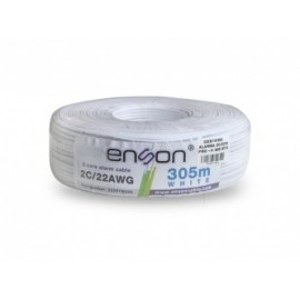 Enson Bobina de Cable Alarma 33201W305 2C/22W PRO-II, 305 Metros, Blanco