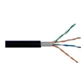 Enson Bobina de Cable Cat5e UTP Pro-II para Exteriores, 305 Metros, Negro