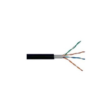 Enson Bobina de Cable Cat5e UTP Pro-II para Exteriores, 305 Metros, Negro