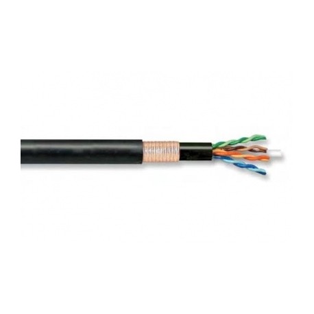 Superior Essex Cable BBDGe FTP Cat5e con Gel Exterior 4x2/24 Blindada Cobre, 305 Metros, Negro