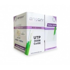 Enson Bobina de Cable Cat5e UTP, 305 Metros, Blanco