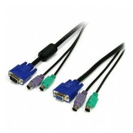 StarTech.com Cable KVM 3 en 1 PS/2 HD-15 VGA, 1.8 Metros