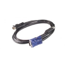 APC Cable Switch KVM AP5257, USB VGA, 3.66 Metros