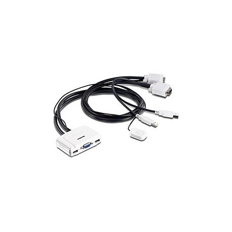 Trendnet Cable Switch KVM TK-217i, USB/VGA, 2 Puertos