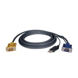 Tripp Lite Cable Switch KVM P776-010, VGA (D-Sub) - HD15 M, USB A, 3 Metros