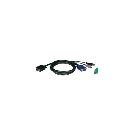 Tripp Lite Cable KVM P780-010, VGA (D-Sub) Macho - 6 PIN Macho, 3 Metros