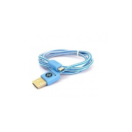 Naceb Cable Micro USB A Macho - USB A, 1 Metro, Azul