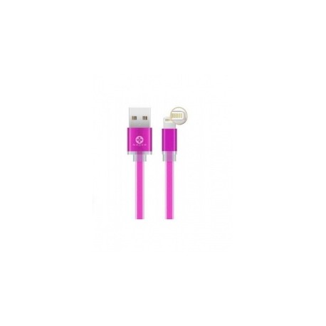 Naceb Cable USB A Macho - Lightning Macho, 1 Metro, Rosa