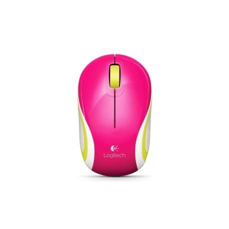 Mini Mouse Logitech Óptico M187, Inalámbrico, USB, Rosa