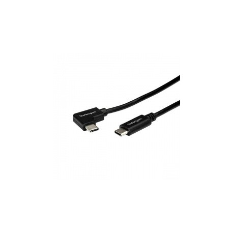 StarTech.com Cable en Angulo, USB C Macho - USB C Macho, 1 Metro, Negro