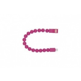 LevyDal Cable USB A Macho - Micro-USB B Macho, 10cm, Rosa