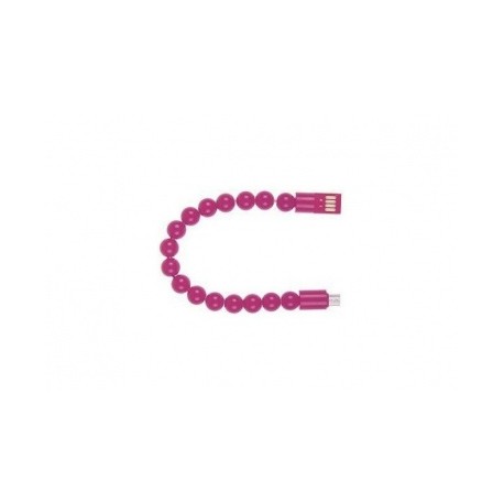 LevyDal Cable USB A Macho - Micro-USB B Macho, 10cm, Rosa