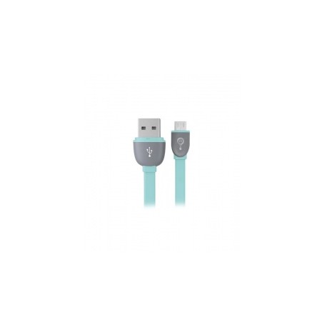 Easy Line Cable USB A Macho - Micro-USB B Macho, 1 Metro, Azul/Gris