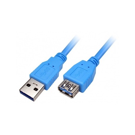 Xtech Cable USB A Macho - USB A Hembra, 1.8 Metros, Azul