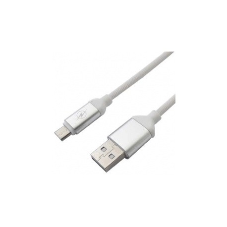 BRobotix Cable USB A Macho - Micro-USB A Macho, 1.25 Metros, Blanco