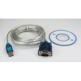 Xtech Cable USB 2.0 - Serial DB9, 3 Metros, Transparente