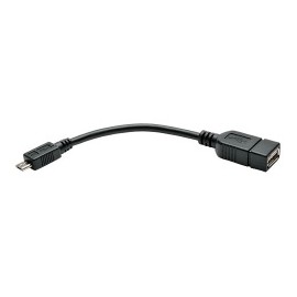 Tripp Lite Cable Micro-USB B Macho - USB A Hembra, 15cm, Negro