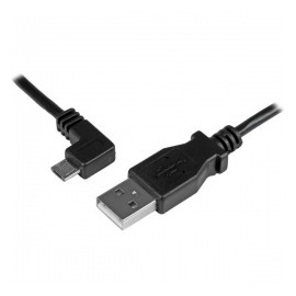 StarTech.com Cable micro USB con Ángulo Izquierdo, 2 Metros, Negro