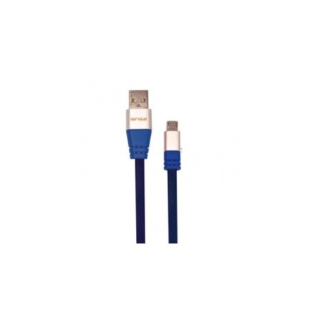 Ginga Cable USB A Macho - Micro-USB B Macho, 1 Metro, Azul