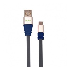 Ginga Cable USB A Macho - Micro-USB B Macho, 1 Metro, Azul/Gris