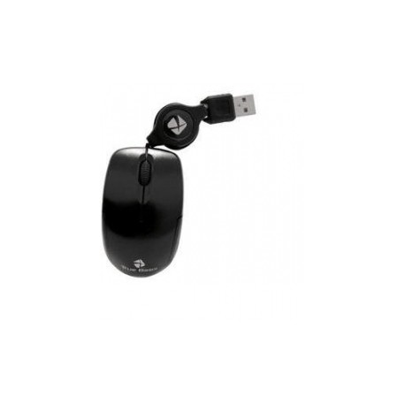 Mini Mouse Acteck Óptico True Basix MOMR-011, Alámbrico, USB, 1000DPI, Negro