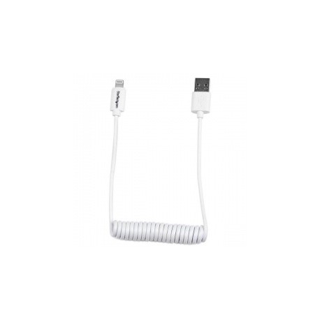 StarTech.com Cable USB A Macho - Lightning Macho, 60cm, Blanco, para iPod/iPhone/iPad