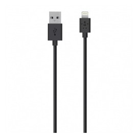 Belkin Cable MIXIT USB Macho - Apple Lightning Macho, 1.22 Metros, Negro, para iPhone 5, iPod touch5, iPad5