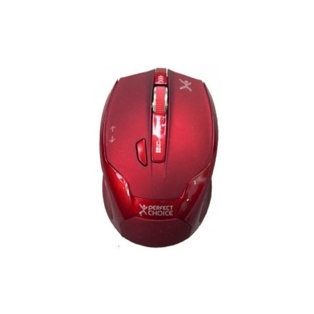 Mouse Perfect Choice Perfect Track Tech PC-044598, Inalámbrico, USB, 1480DPI, Rojo