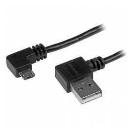 StarTech.com Cable USB A Macho - micro USB B Macho, Ángulo Derecho, 1 Metro, Negro