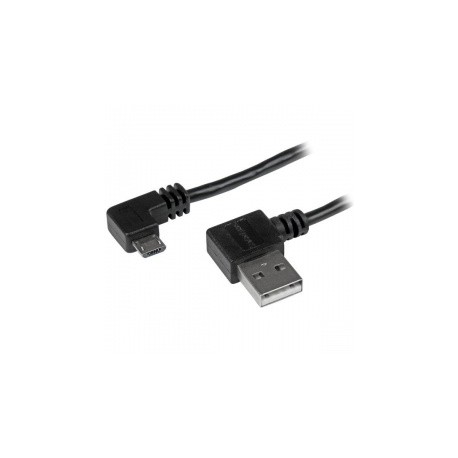 StarTech.com Cable USB A Macho - micro USB B Macho, Ángulo Derecho, 1 Metro, Negro