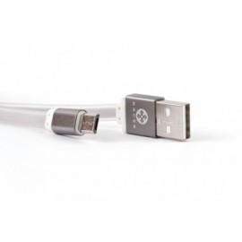 Naceb Cable USB 2.0, USB A Macho - micro USB Macho, 1 Metro, Gris