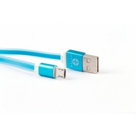 Naceb Cable USB 2.0, USB A Macho - micro USB Macho, 1 Metro, Azul